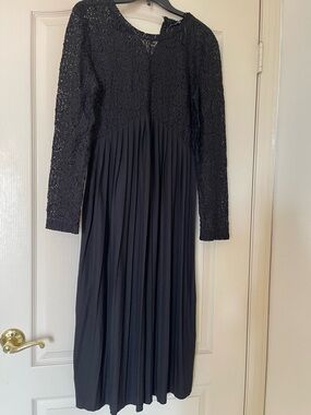 Zara Black Lace Long Sleeve Dress